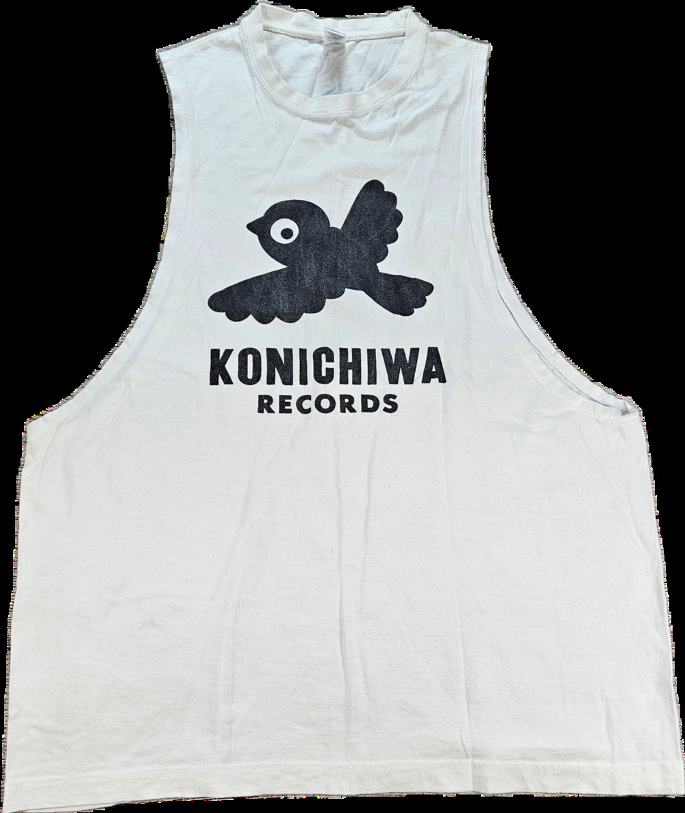 REGENT Konichiwa Records Men's White M Sleeveless Graphic Tank Top